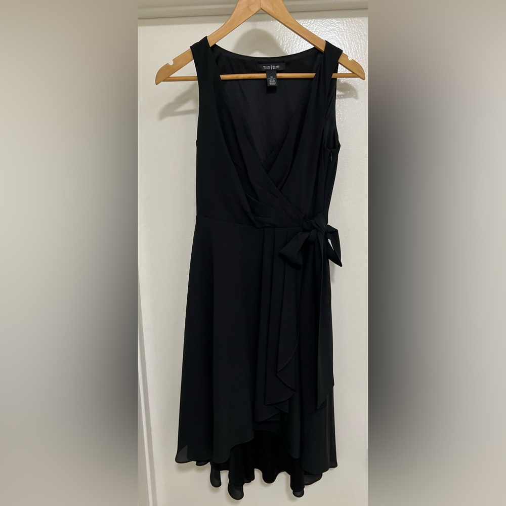 White House Black Market Asymmetrical Black Dress